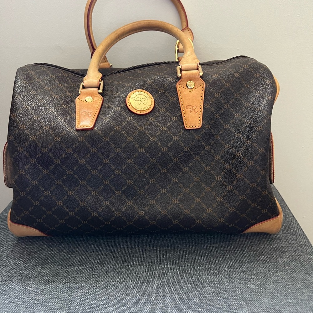 Rioni Brown Signature Large Bowler Bag